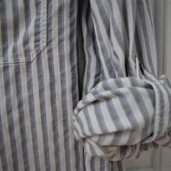 KENNETH COLE REACTION Striped Button Front Shirt L - Picture 4 of 8